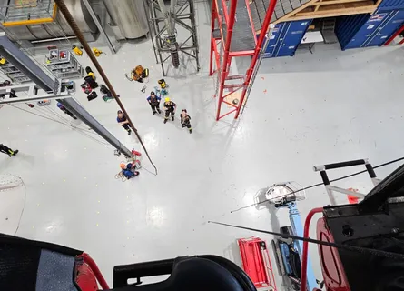 Absturzsicherung in der Kletterhalle