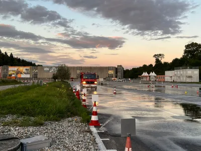 Einsatzfahrzeug beim Training