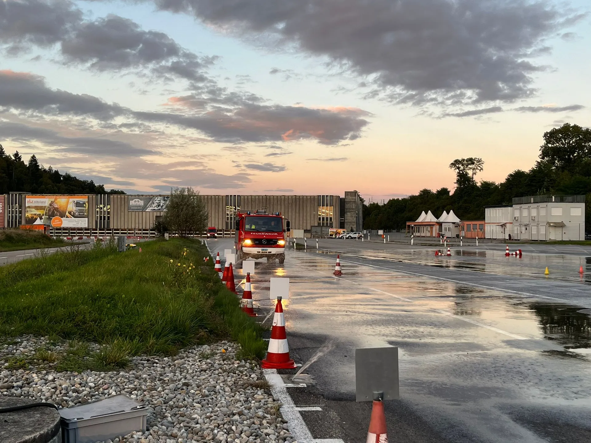 Einsatzfahrzeug beim Training