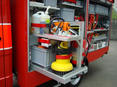 Kleintanklöschfahrzeug Walterswil - Pumpenbereich