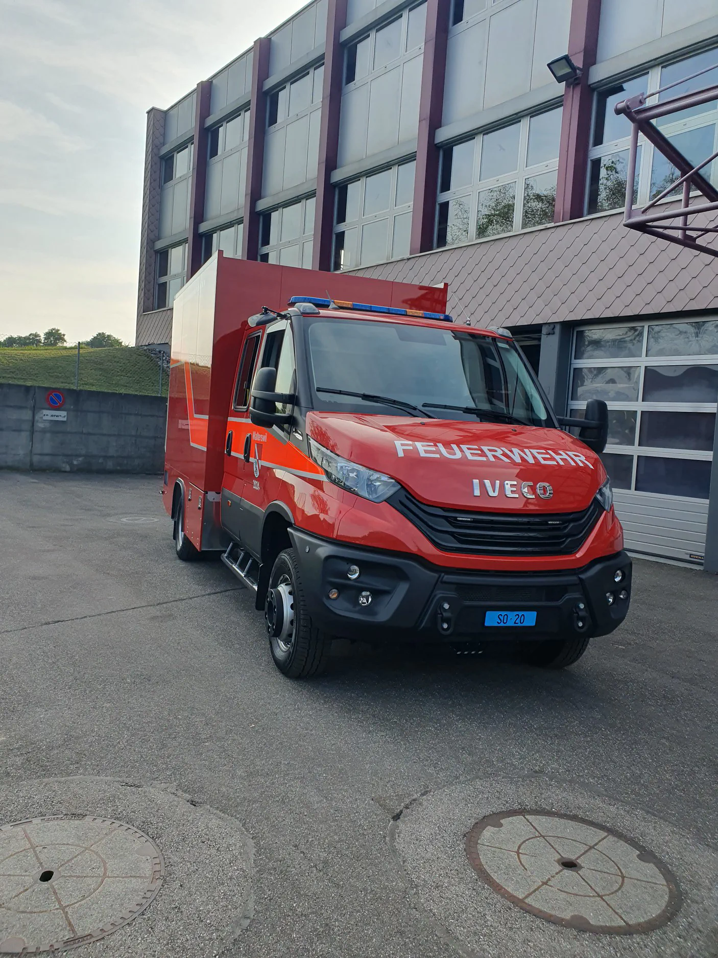 Geräteaufbau im Iveco